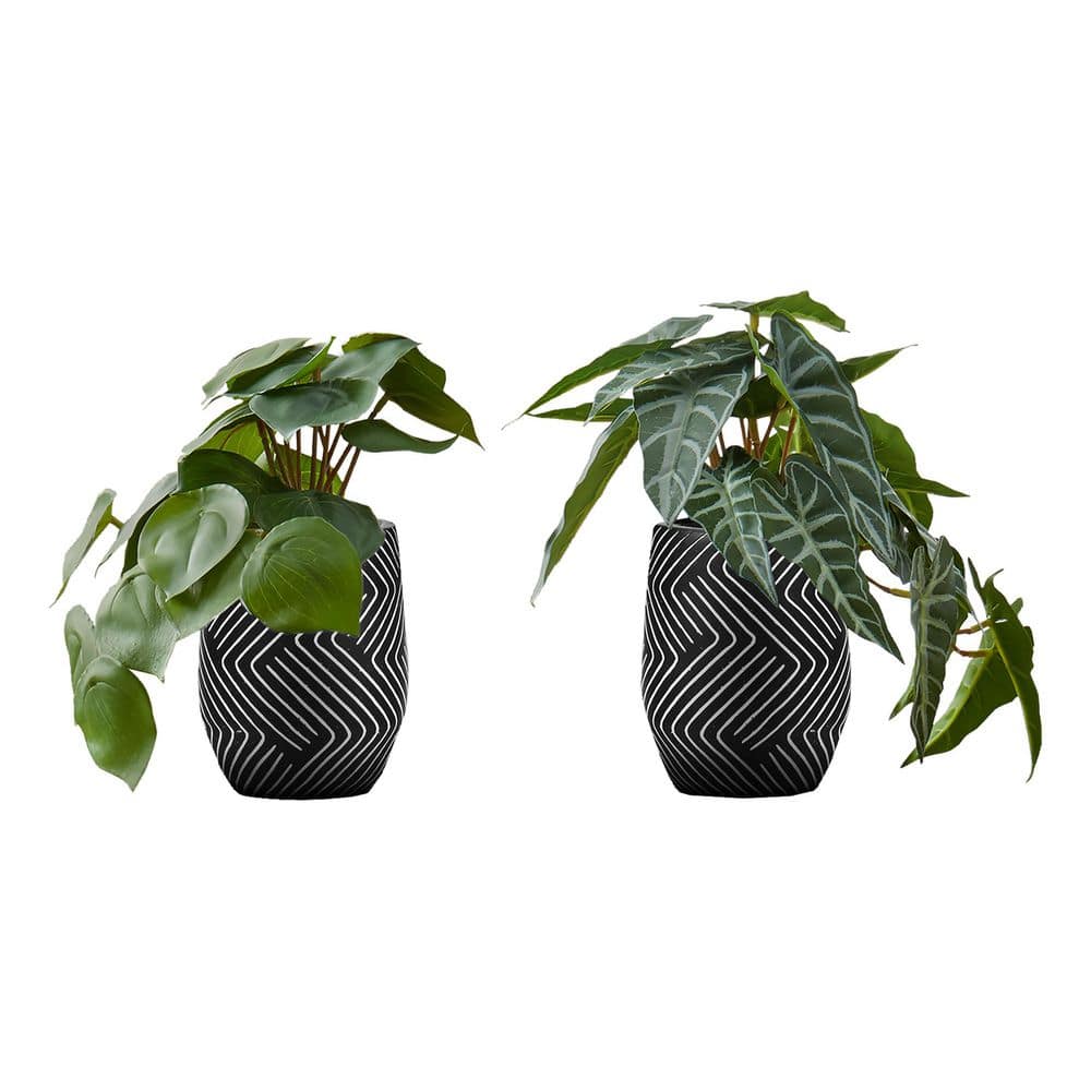 8 in. Artificial Alocasia Plants in Pot (2-Pack) price history on PriceWatchPro