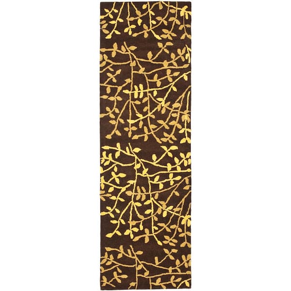 SAFAVIEH Soho Brown/Multi 3 ft. x 8 ft. Multi-Floral Antique Runner Rug