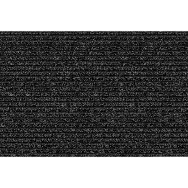 TrafficMaster Rib Charcoal 18 in. x 27 in. Door Mat