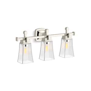 Riff 3-Light Polished Nickel Wall Sconce