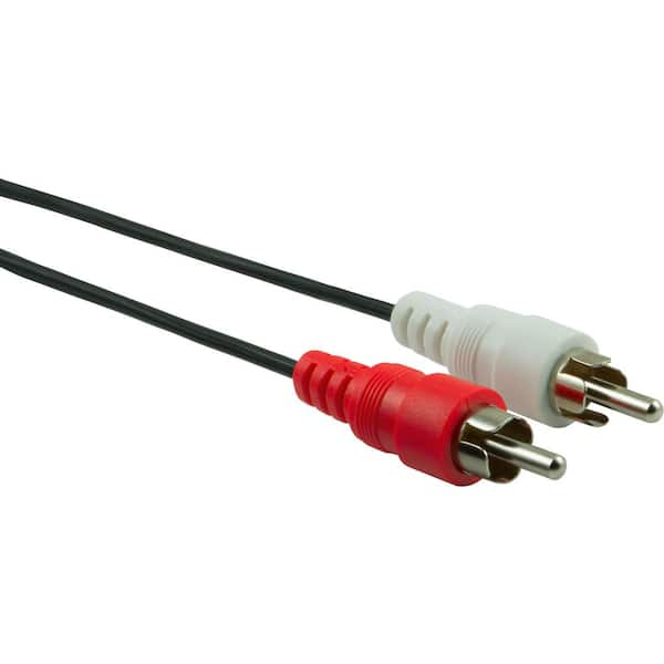 GE 12 ft. RCA Y-Audio Cable Red and White Plugs in - The Depot