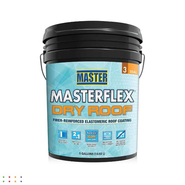Master 5 Gal. White Dryroof Elastomeric Reflective Roof Coating