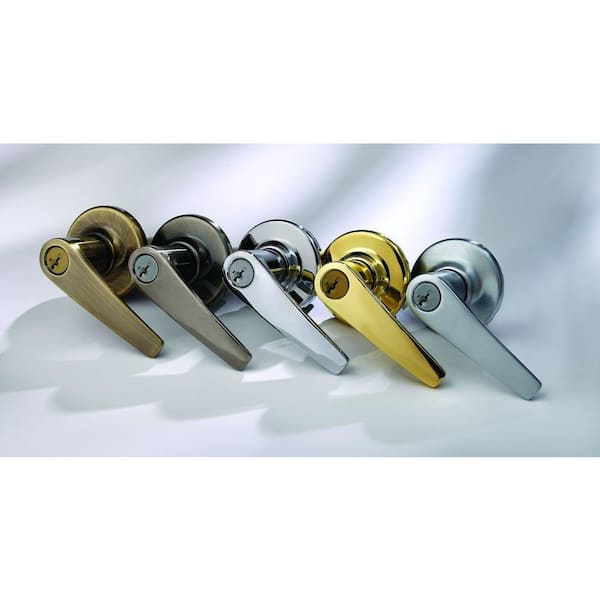 Delta Satin Chrome Entry Lever Featuring SmartKey Security 405DL