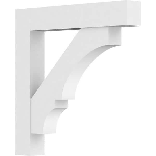Ekena Millwork Standard Balboa 5 in. W x 36 in. H x 36 in. D Signature Urethane Polyurethane Bracket With Block Ends