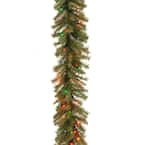 Norwood Fir 9 ft. Garland with Battery Operated Multicolor LED Lights