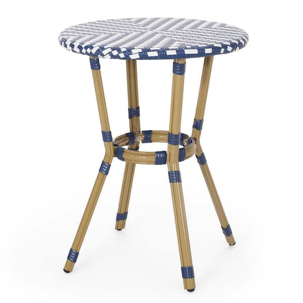 Unbranded 28.25 in. H Brown Round Wicker Outdoor Bistro Table