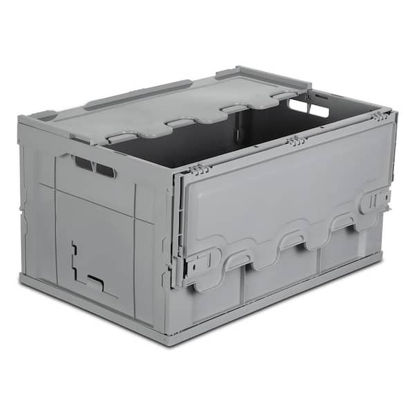 mount-it! 17-Gal. Collapsible Plastic Storage Crate