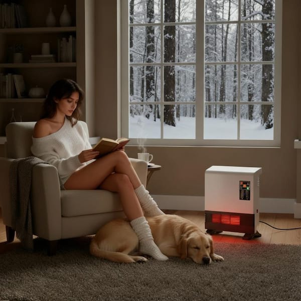 1500-Watt Electric Wall Mounted Panel Infrared Space Heater with Timer, 3-Modes and Quick Heat