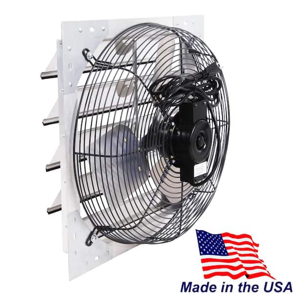 3130 CFM Shutter Exhaust Fan Wall Mounted, 18 in. Propeller