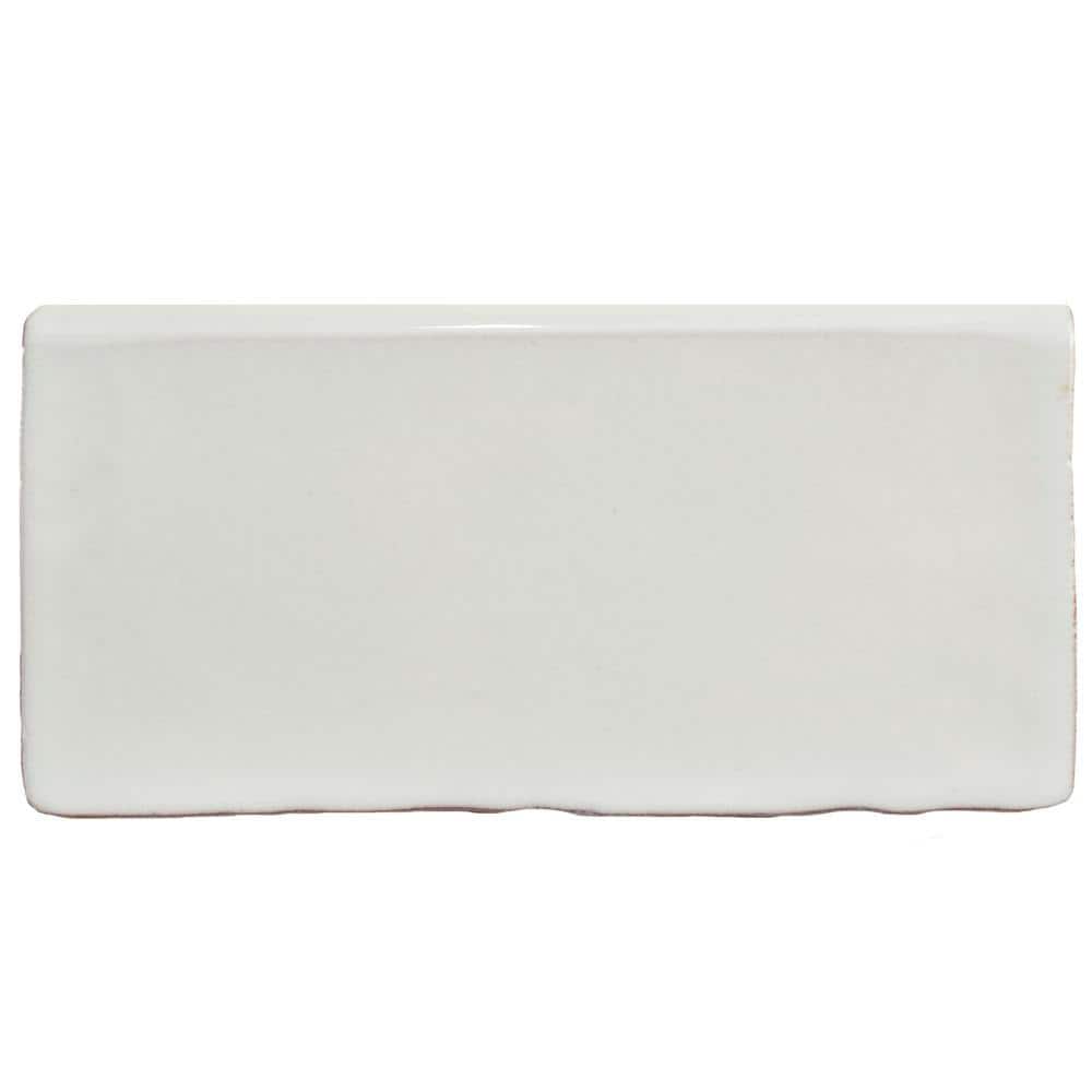 Antic Special Bullnose Milk 3 in. x 6 in. Glossy Ceramic Wall Tile Trim price history on PriceWatchPro