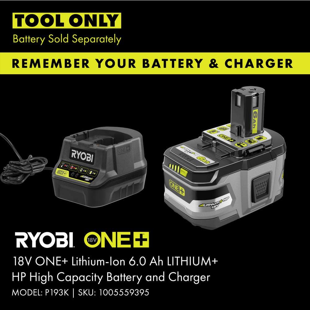 RYOBI P1109BTLVNM ONE+ HP 18V Brushless 16 In. Cordless Battery Walk Behind  Push Lawn Mower (Tool Only)