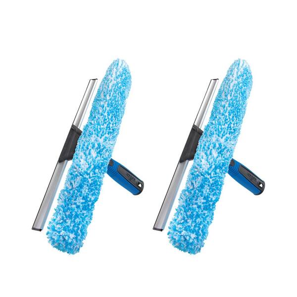 Unger Professional Grip Window Scrubber With 8-Foot Pole - Connect & Clean System
