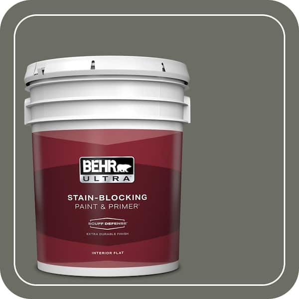 BEHR ULTRA 5 gal. #N380-6 Bonsai Trunk Extra Durable Flat Interior Paint & Primer