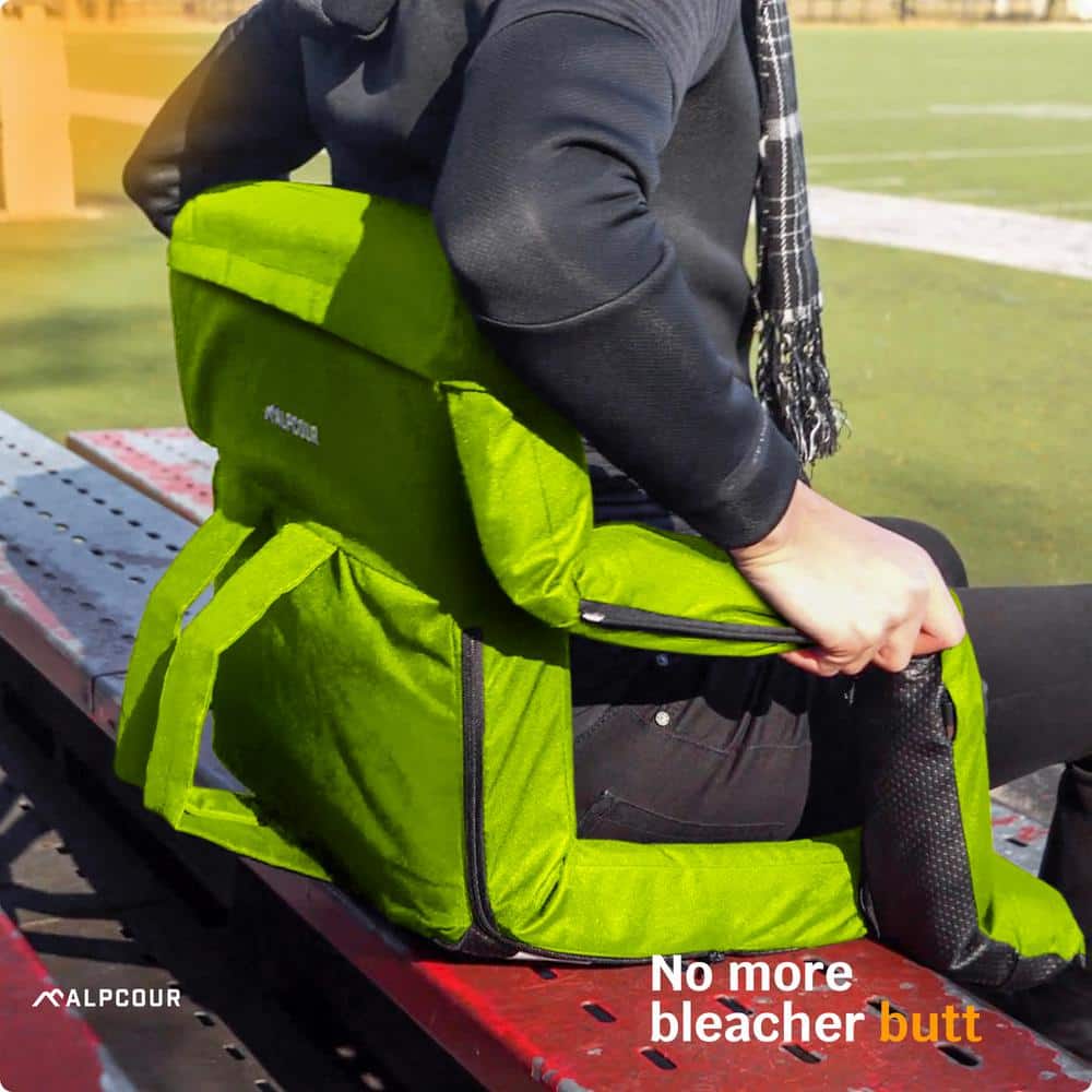 Alpcour Lime Green 21" Reclining Stadium Seat with Armrests
