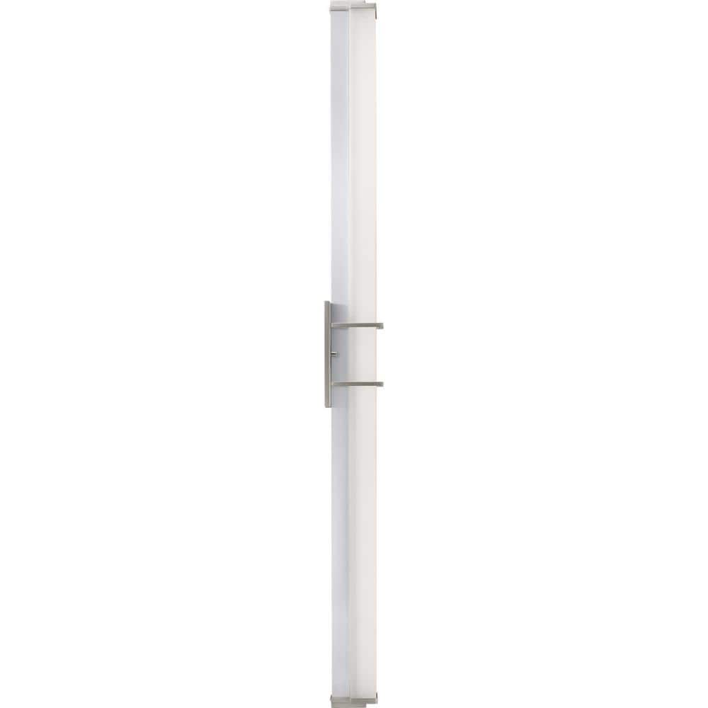 Brushed Nickel LED Linear Bath Fixture with Acrylic Shade