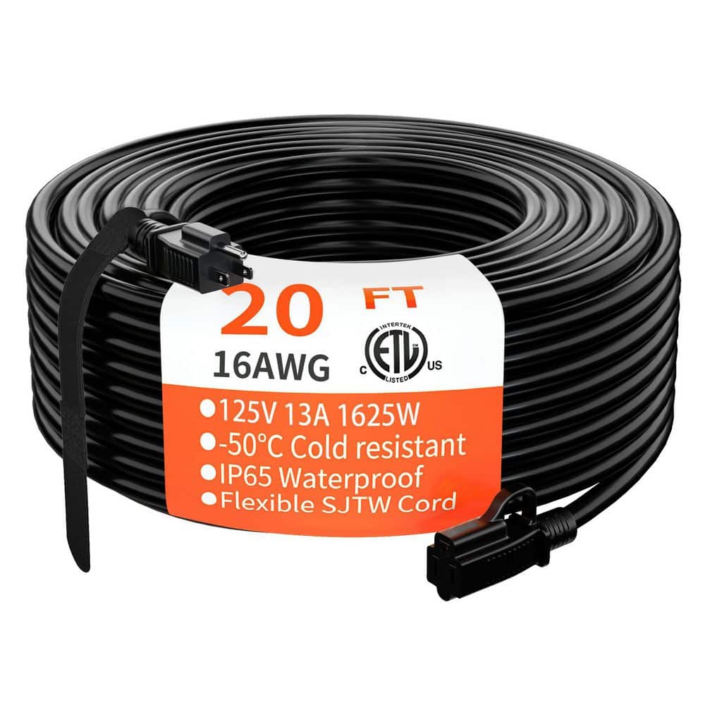20 ft. 1625 Watt 16AWG 1-Conductor SJTW Rated Indoor Outdoor