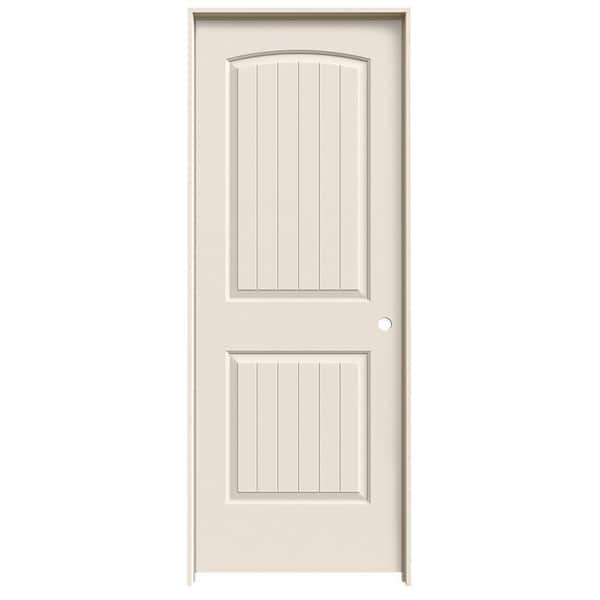 JELD-WEN 32 in. x 80 in. 2 Panel Santa Fe Primed Left-Hand Smooth Molded Composite Single Prehung Interior Door