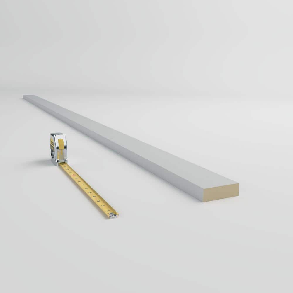 White Polyurethane Flat Trim Moulding 94.5" Length