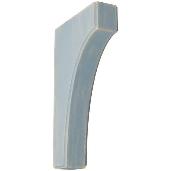 Ekena Millwork 1-3/4 in. x 10 in. x 6 in. Driftwood Blue Clarksville Wood Vintage Decor Bracket