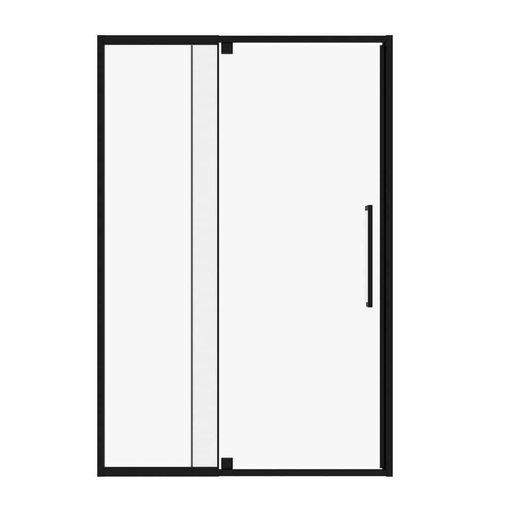 56-60 in. W x 72 in. H Semi-Frameless Pivot Shower Door in Matte Black with Clear Tempered Glass price history on PriceWatchPro