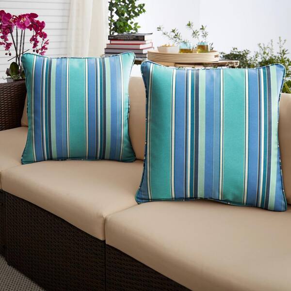 Sorra Home Dolce Oasis Corded Outdoor Pillows with Sunbrella