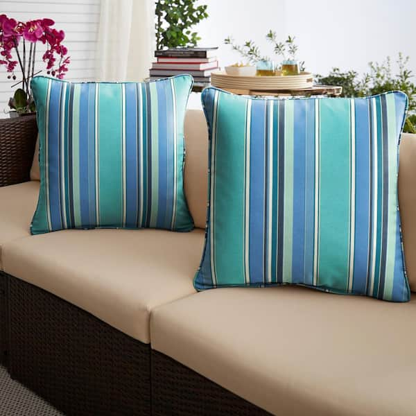 Three Stripe Pillow 20 Navy - House of Cindy