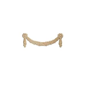 13801PK 9/32 in. x 4-11/16 in. x 13-9/16 in. Birch Swag Onlay Ornament Moulding