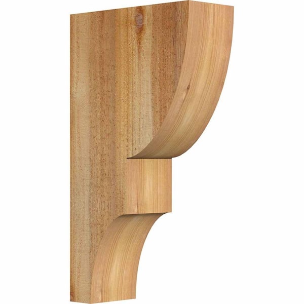 Ekena Millwork 4 in. x 10 in. x 18 in. Western Red Cedar Ridgewood Rough Sawn Corbel