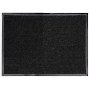 All Purpose Tri-Rib Black 2 ft. x 12 ft. Indoor/Outdoor Commercial Mat