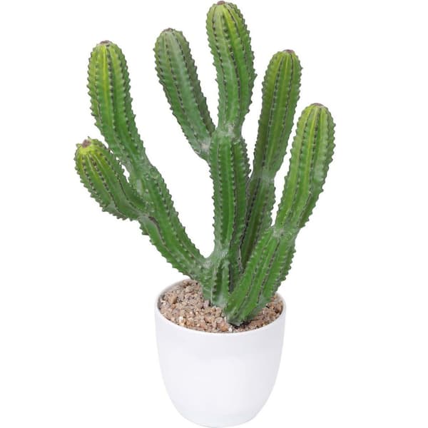 Afoxsos 7.9 in. 16 in. Green Indoor Outdoor Artificial Cactus Plant Realistic Faux Succulent for Home Office Garden Decor