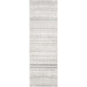 Nova Stripes Gray 2 ft. x 10 ft. Runner Rug