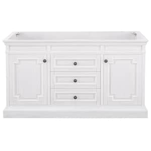 Cailla 60 in. W x 21.50 in. D Bath Vanity Cabinet Only in White Wash