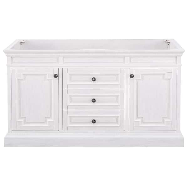 Home Decorators Collection Cailla 60 In W X 21 50 In D Bath Vanity Cabinet Only In White Wash Ckwv6022d The Home Depot