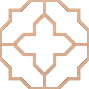 33 in. W x 33 in. H x-3/8 in. T Small Laird Decorative Fretwork Wood Ceiling Panels, Alder