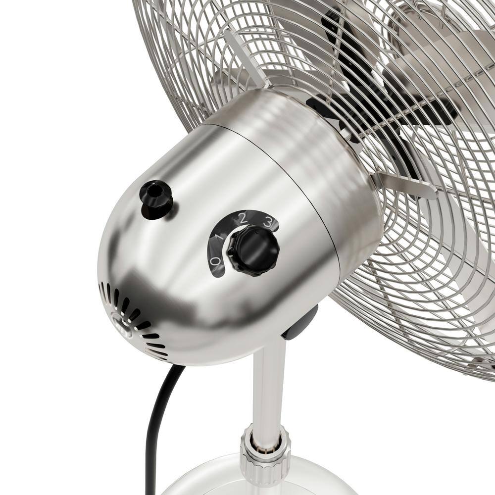 Hunter 48" Brushed Nickel Metal Oscillating Pedestal Fan