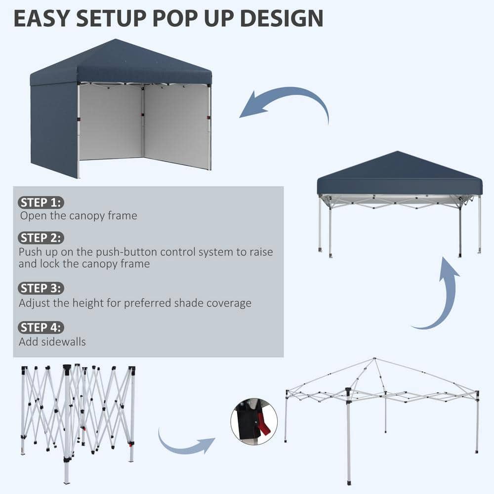 Navy Blue Climate Resistant Instant Outdoor Canopy Tent