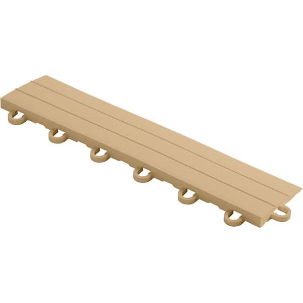 Swisstrax 2.75 in. x 12 in. Mocha Java Looped Polypropylene Ramp Edging for Diamondtrax Home Modular Flooring (10-Pack)