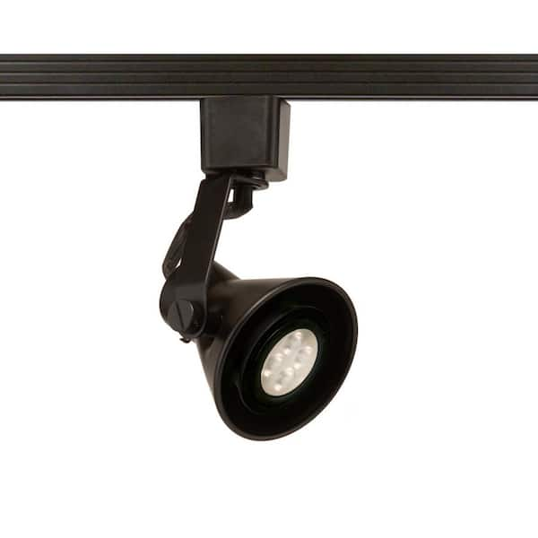 TK-103 1-Light Black LED Line Voltage Track Head with 8-Watt GU10 Bulb 50-Watt Max for H Track