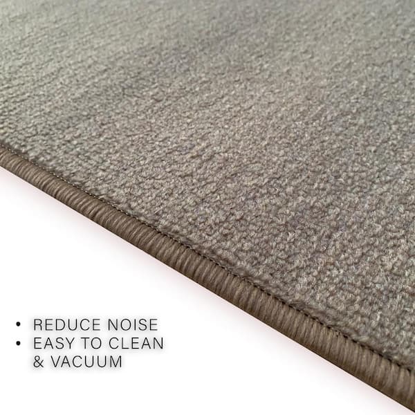 Solid Beige 26 in. W x 2 ft. Runner Rug/Stair Runner 4.2 sq. ft.