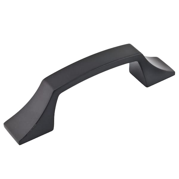 Rosemere Collection 3 in. (76 mm) or 3-3/4 in. (96 mm) Matte Black Transitional Rectangular Cabinet Bar Pull