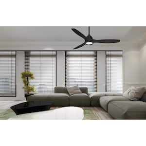 Skyhawk 60 in. Integrated LED Indoor Coal Ceiling Fan with Light with Remote Control