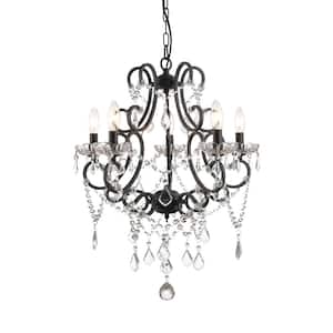 Atlanta 5 -Light Candle Style Classic/Traditional Chandelier with Crysta Accents