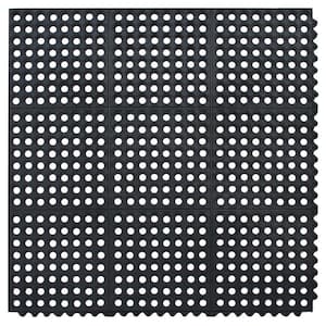 Black 36 in. x 36 in. Anti-Fatigue Comfort Mat