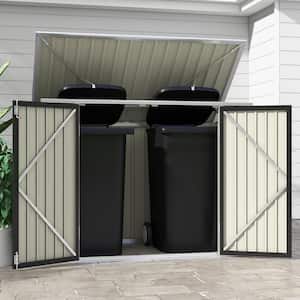 3 ft. W x 6 ft. D Horizontal Metal Shed, Outdoor Storage Shed with Double Lockable Doors (17.8 sq. ft.)