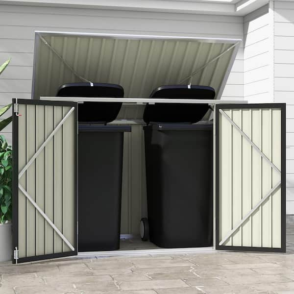 3 ft. W x 6 ft. D Horizontal Metal Shed, Outdoor Storage Shed with Double Lockable Doors (17.8 sq. ft.)