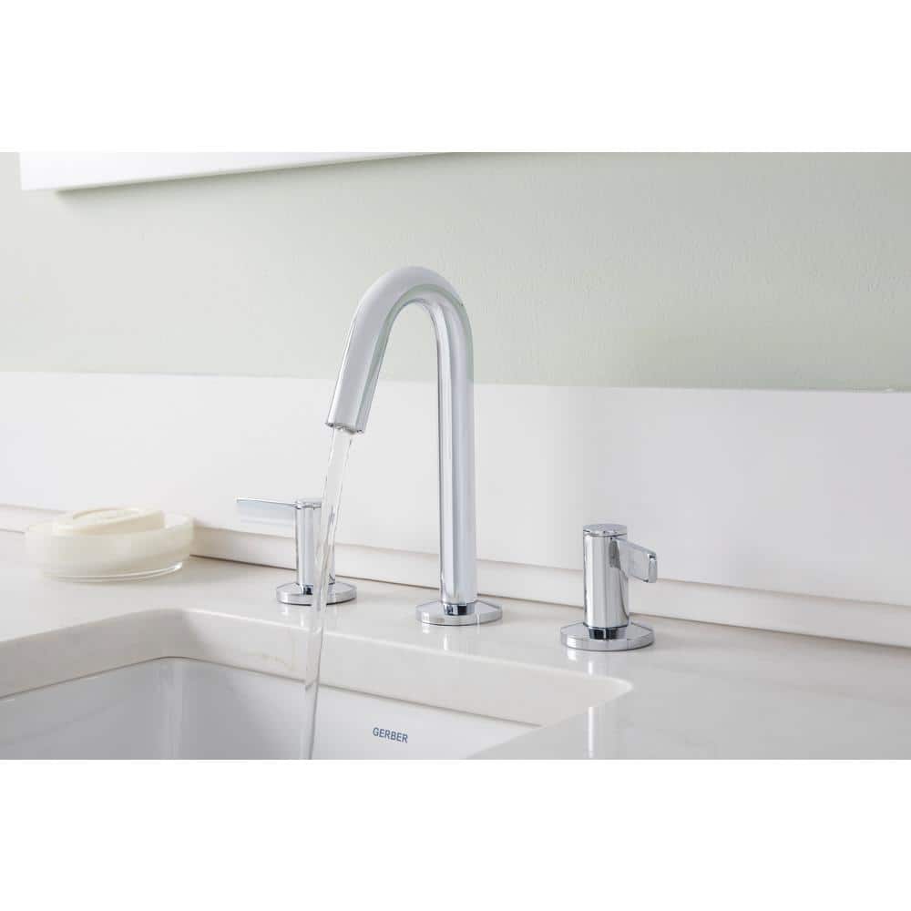 Amalfi Chrome Dual-Handle Widespread Bathroom Faucet