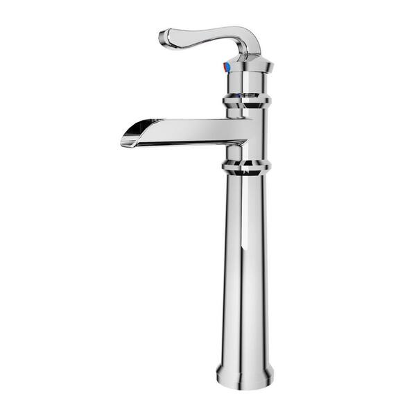 HOMEMYSTIQUE Single Handle Vessel Sink Faucet with Supply Lines in
