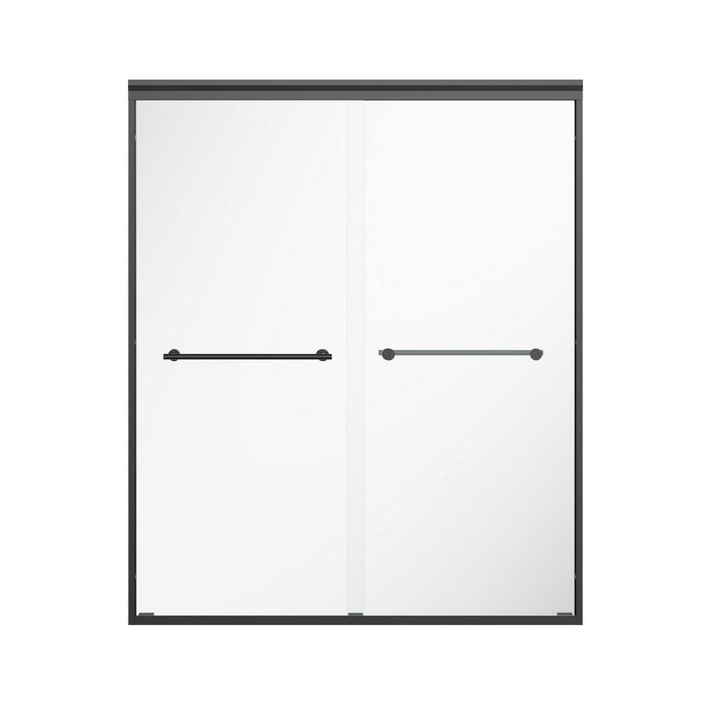 56-60 in. W x 72 in. H Double Sliding Frame Shower Door in Matte Black with 1/4 in. Clear Tempered Glass price history on PriceWatchPro