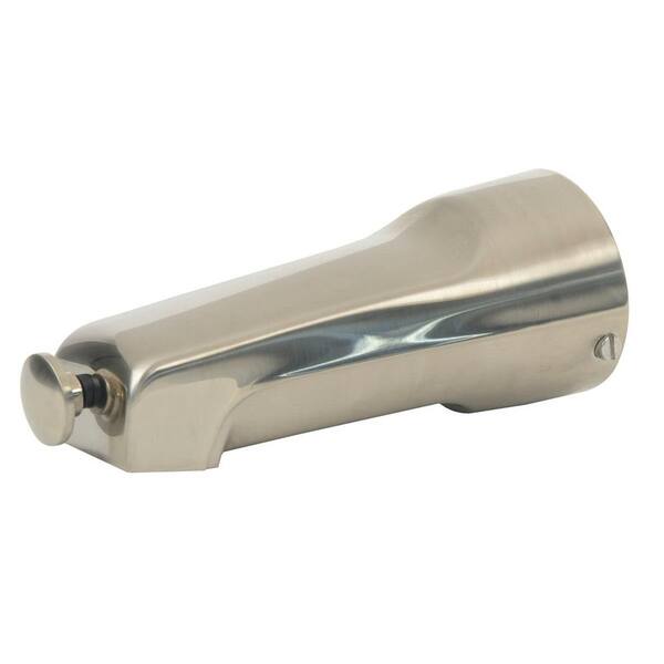 BrassCraft Mixet 6-1/2 in. Quikspout Diverter Tub Spout in PVD Satin Nickel