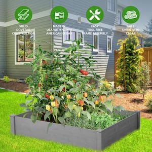 VEIKOUS 22.4-in W x 46.8-in L x 33-in H Natural Raised Garden Bed in the  Raised Garden Beds department at